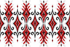 ethnisch Ikat nahtlos Muster traditionell. Teppich Stammes- Stil. aztekisch Ornament drucken. vektor