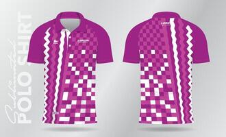 Rosa Muster und Hintergrund zum Sublimation Polo Sport Jersey Vorlage Design vektor