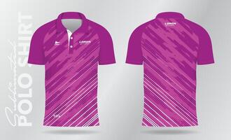 rosa mönster och bakgrund för sublimering polo sport jersey mall design vektor