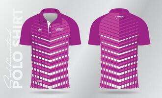 rosa mönster och bakgrund för sublimering polo sport jersey mall design vektor