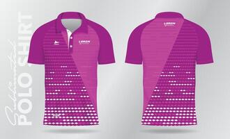 Rosa Muster und Hintergrund zum Sublimation Polo Sport Jersey Vorlage Design vektor