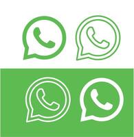 WhatsApp Logo Symbole. Sozial Medien Symbole vektor