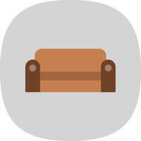 Sofa eben Kurve Symbol vektor