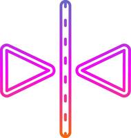 Flip Linie Gradient Symbol vektor