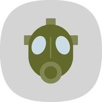 Gas Maske eben Kurve Symbol vektor