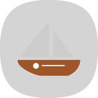 Schlauchboot eben Kurve Symbol vektor