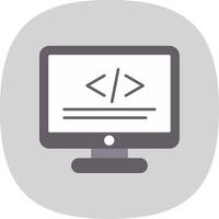 programmering platt kurva ikon vektor