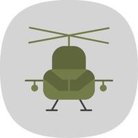 Militär- Hubschrauber eben Kurve Symbol vektor