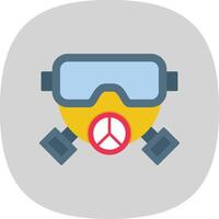 Gas Maske eben Kurve Symbol vektor