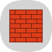 brickwall platt kurva ikon vektor