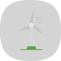 Wind Turbine eben Kurve Symbol vektor