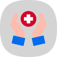 Gesundheit Pflege eben Kurve Symbol vektor