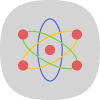 Atom eben Kurve Symbol vektor