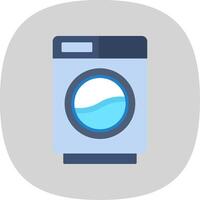 Waschen Maschine eben Kurve Symbol vektor