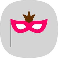 Karneval Maske eben Kurve Symbol vektor