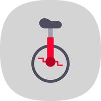 Monocycle eben Kurve Symbol vektor