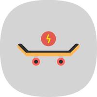 Skateboard eben Kurve Symbol vektor