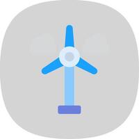 Wind Turbine eben Kurve Symbol vektor