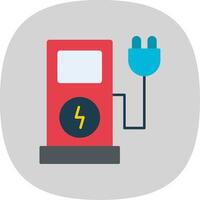 elektrisch aufladen eben Kurve Symbol vektor