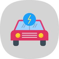 elektrisch Auto eben Kurve Symbol vektor