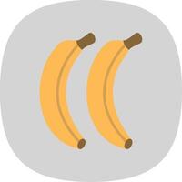 bananer platt kurva ikon vektor