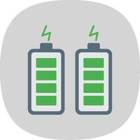 Batterien eben Kurve Symbol vektor