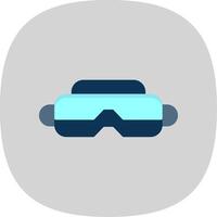 vr Brille eben Kurve Symbol vektor