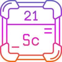 Scandium Linie Gradient Symbol vektor