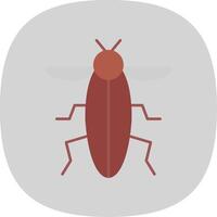 insekt platt kurva ikon vektor