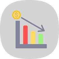 Linie Diagramm eben Kurve Symbol vektor