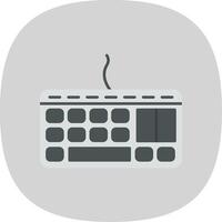 tangentbord platt kurva ikon vektor