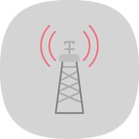 Signal Turm eben Kurve Symbol vektor