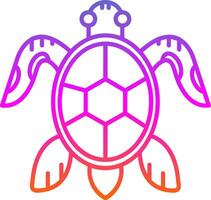 Schildkröte Linie Gradient Symbol vektor