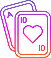 Poker Linie Gradient Symbol vektor