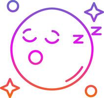 Symbol für den Farbverlauf der Schlaflinie vektor