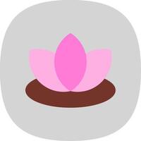 Lotus eben Kurve Symbol vektor