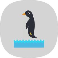 Pinguin eben Kurve Symbol vektor