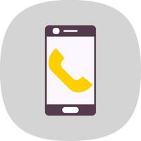 Telefon eben Kurve Symbol vektor