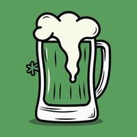 st Patricks Tag Bier Becher Vektor Illustration