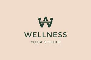 wellness yoga studio logotyp vektor