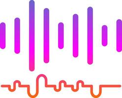 Audio- Glyphe Gradient Symbol vektor