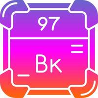 Berkelium Glyphe Gradient Symbol vektor