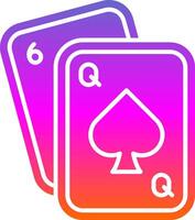 Poker Glyphe Gradient Symbol vektor