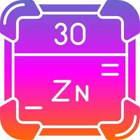 Zink Glyphe Gradient Symbol vektor