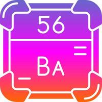 Barium Glyphe Gradient Symbol vektor