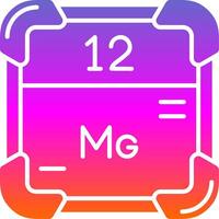 Magnesium Glyphe Gradient Symbol vektor