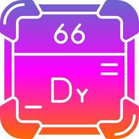 Dysprosium Glyphe Gradient Symbol vektor