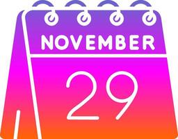 29 von November Glyphe Gradient Symbol vektor