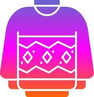 Sweatshirt Glyphe Gradient Symbol vektor