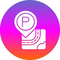 Parkplatz Glyphe Gradient Kreis Symbol vektor